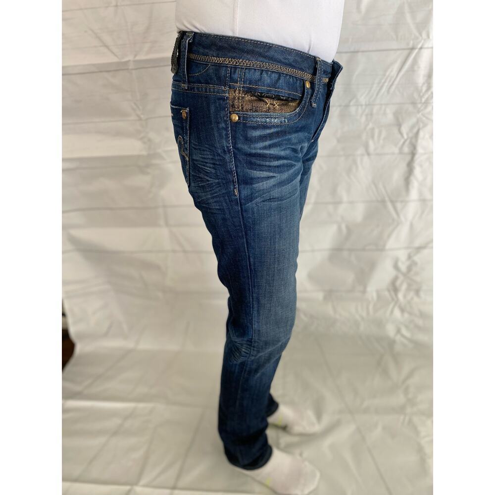 ReRock by Express Womens Size 29 Mid Rise Skinny Medium Wash Blue Denim Jeans# - Picture 4 of 9